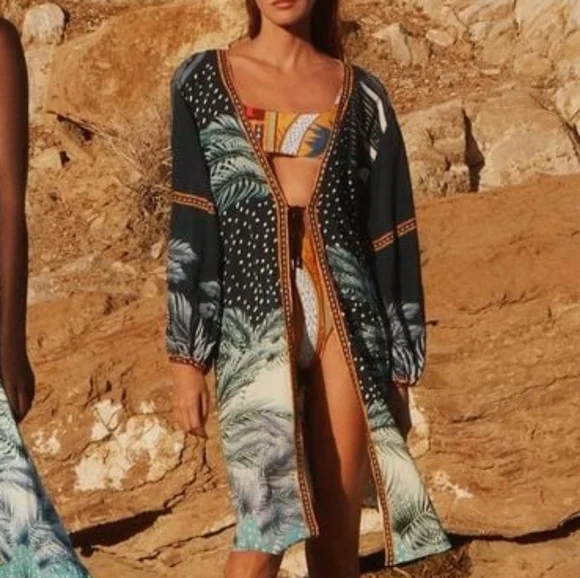 NWT AGUA BENDITA | Aldora Arabella Sun Kimono Cover Up - Picture 2 of 12